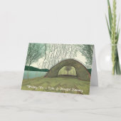 Rustige en vredige camping thema verjaardag kaart (Voorkant)