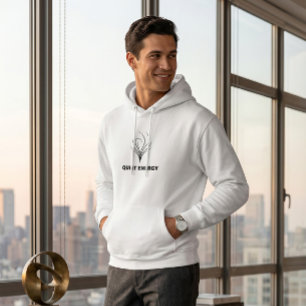 Rustige Energie Minimalistische Lijnkunst Aangepas Hoodie