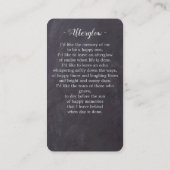 Rustige Eucalyptus Botanische gedenkbakkersKaart S Contactkaartje (Achterkant)