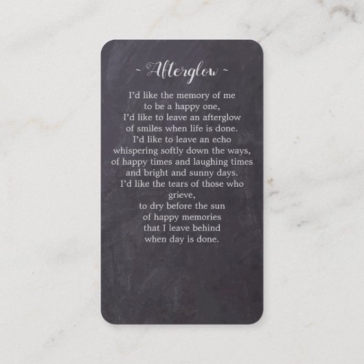 Rustige Eucalyptus Botanische gedenkbakkersKaart S Contactkaartje (Achterkant)