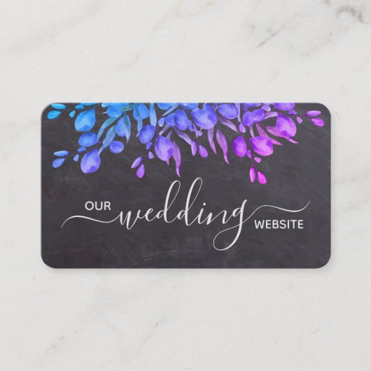 Rustige Eucalyptus Botanische QR-code Weddenschap  Visitekaartje (Voorkant)