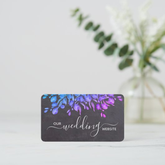 Rustige Eucalyptus Botanische QR-code Weddenschap  Visitekaartje (Staand voorkant)