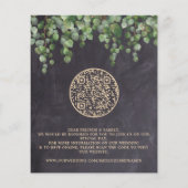 Rustige Eucalyptus Budget QR Code Weddenschap Uitn (Achterkant)