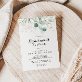 Rustige Eucalyptus Gold Bridesmaids Brunch Shower Kaart