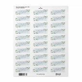 Rustige eucalyptus greenery floral return address etiket (Full Sheet)