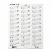 Rustige eucalyptus greenery floral return address etiket (Full Sheet)