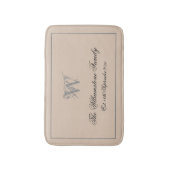 Rustige Familie Achternaam Chic Monogram Wedding G Badmat (Voorkant Verticaal)