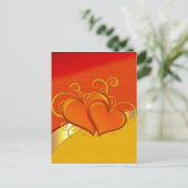 Rustige Fancy harten Briefkaart (Staand voorkant)