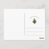 Rustige Farmhouse Black Red Check Pset-kerstmis Briefkaart (Achterkant)