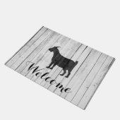 Rustige Farmhouse Goat Wood Panel Deurmat (Schuin)
