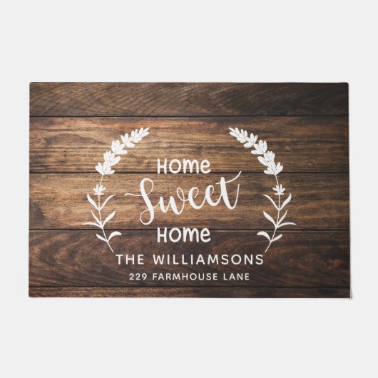 Rustige Farmhouse Wood Custom Doormat Deurmat (Voorkant)