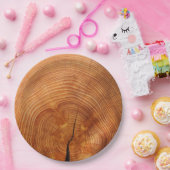 Rustige Faux-Borden met houtkorrel Papieren Bordje (Feest)