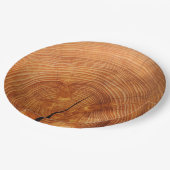 Rustige Faux-Borden met houtkorrel Papieren Bordje (Gekanteld)