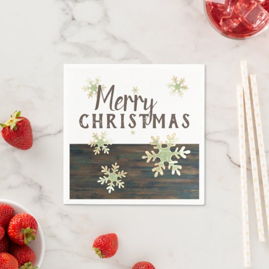 Rustige Feestdagen met kerstsnowflake Servet (Insitu)