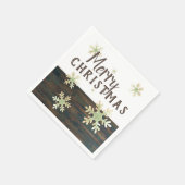 Rustige Feestdagen met kerstsnowflake Servet (Hoek)