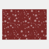 Rustige Feestdagen met rode kruid en snowflakes Inpakpapier Vel (Voorkant 3)