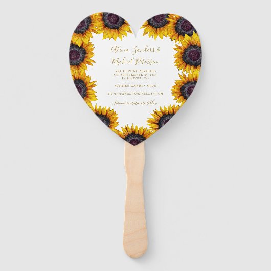 Rustige floral elegant script bruiloft save date handwaaier (Achterkant)