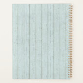 Rustige Floral Koe Waterverf Hout Boho Chic Planner (Achterkant)