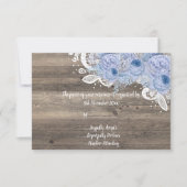 Rustige florale Lila Bouquet RSVP Kaart (Voorkant)