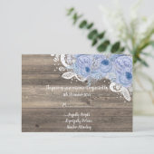 Rustige florale Lila Bouquet RSVP Kaart (Staand voorkant)