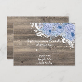 Rustige florale Lila Bouquet RSVP Kaart