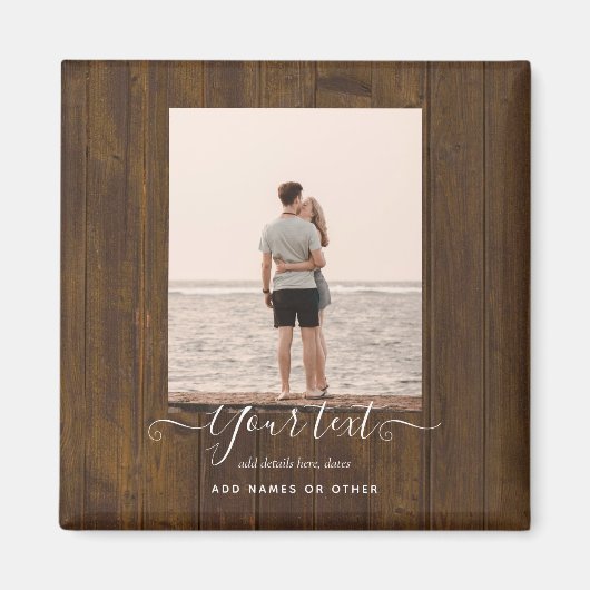 Rustige FOTO geeft aangepaste tekstvrienden Magneet (Voorkant)