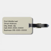 Rustige foto-verplaatsing van theezetkamer bagagelabel (Achterkant horizontaal)