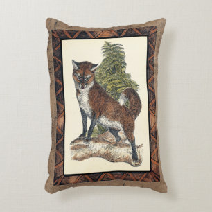 Rustige Fox die op een boomstam steekt Accent Kussen