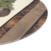 Rustige Fox die op een boomstam steekt Snijplank (Hoek)