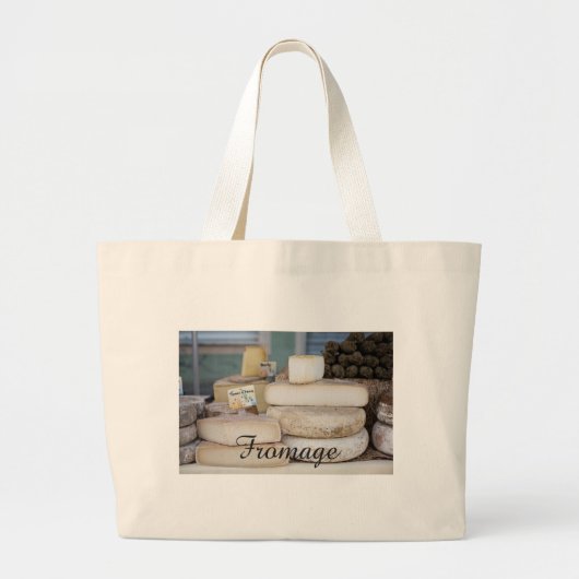 Rustige Franse kaasselectie Grote Tote Bag (Voorkant)