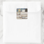 Rustige Franse kaasselectie Vierkante Sticker (Tas)