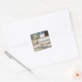 Rustige Franse kaasselectie Vierkante Sticker (Envelop)