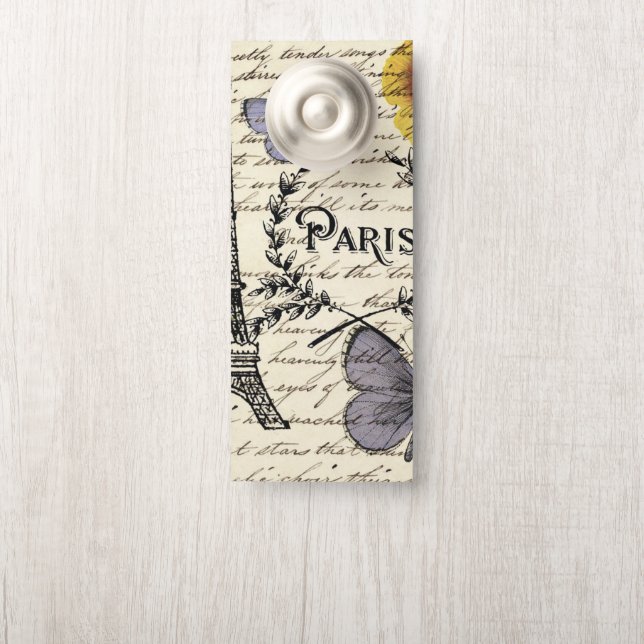  rustige franse vlinderparijs eiffeltoren (Op knop)