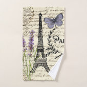 rustige franse vlinderparijs eiffeltoren bad handdoek (Handdoek)