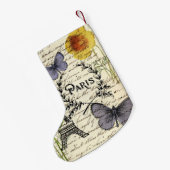  rustige franse vlinderparijs eiffeltoren kleine kerstsok (Achterkant (Hangend))