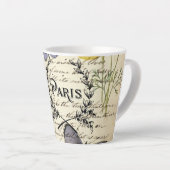 rustige franse vlinderparijs eiffeltoren latte mok (Rechterhoek)