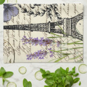 rustige franse vlinderparijs eiffeltoren theedoek (Gevouwen)