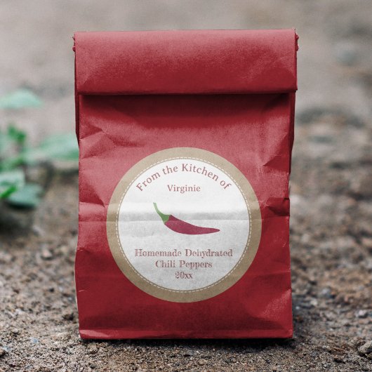 Rustige, gedehydrateerde Sticker met etiket voor k