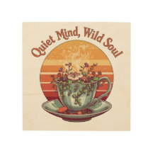 Rustige Geest Wilde Ziel Vintage Houten Wandkunst
