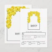 Rustige gele rozen RSVP-Kaarten RSVP Kaartje (Voorkant / Achterkant)