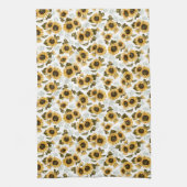 Rustige Gele Zonnebloem Theedoek (Verticaal)