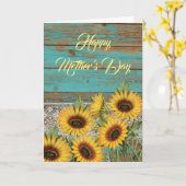 Rustige Gele Zonnebloemen Happy Moederdag Kaart (Gele Bloem)