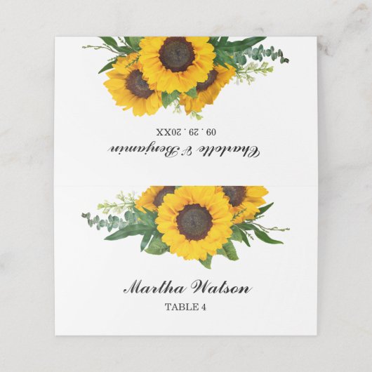 Rustige, gele zonnebloempitten (Buitenkant ongevouwen)