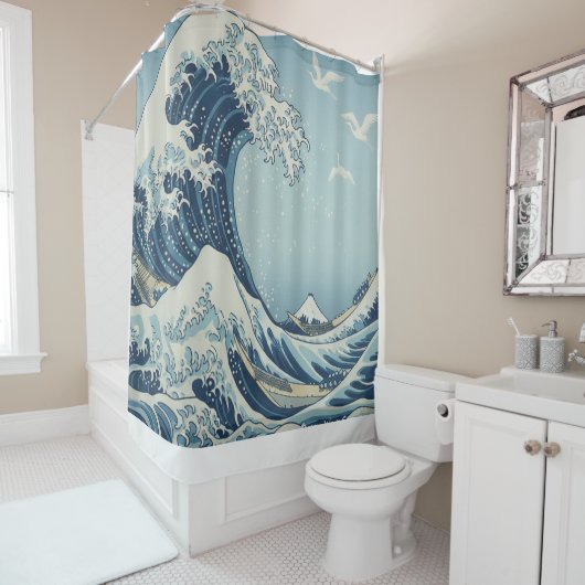 Rustige Getijden Gordijn voor de Douche (In situ)