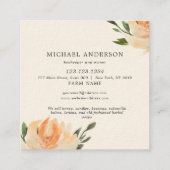 Rustige gewone honingbijen vierkante visitekaartje (Achterkant)