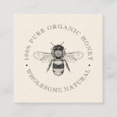 Rustige gewone honingbijen vierkante visitekaartje (Voorkant)
