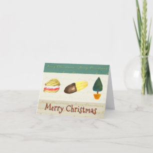 Rustige gezellige biscuits koekjes Kerst gevouwen Feestdagen Kaart