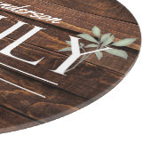 Rustige gezinsinemonogram snijplank (Hoek)