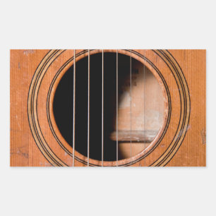 Rustige gitaar rechthoekige sticker