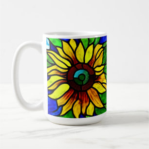 Rustige Glas in lood Kijk uit Land Sunflower Koffiemok